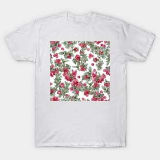 Watercolor cranberry on white T-Shirt